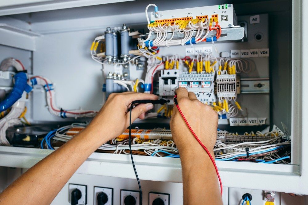 Verification testing on an electrical control panel